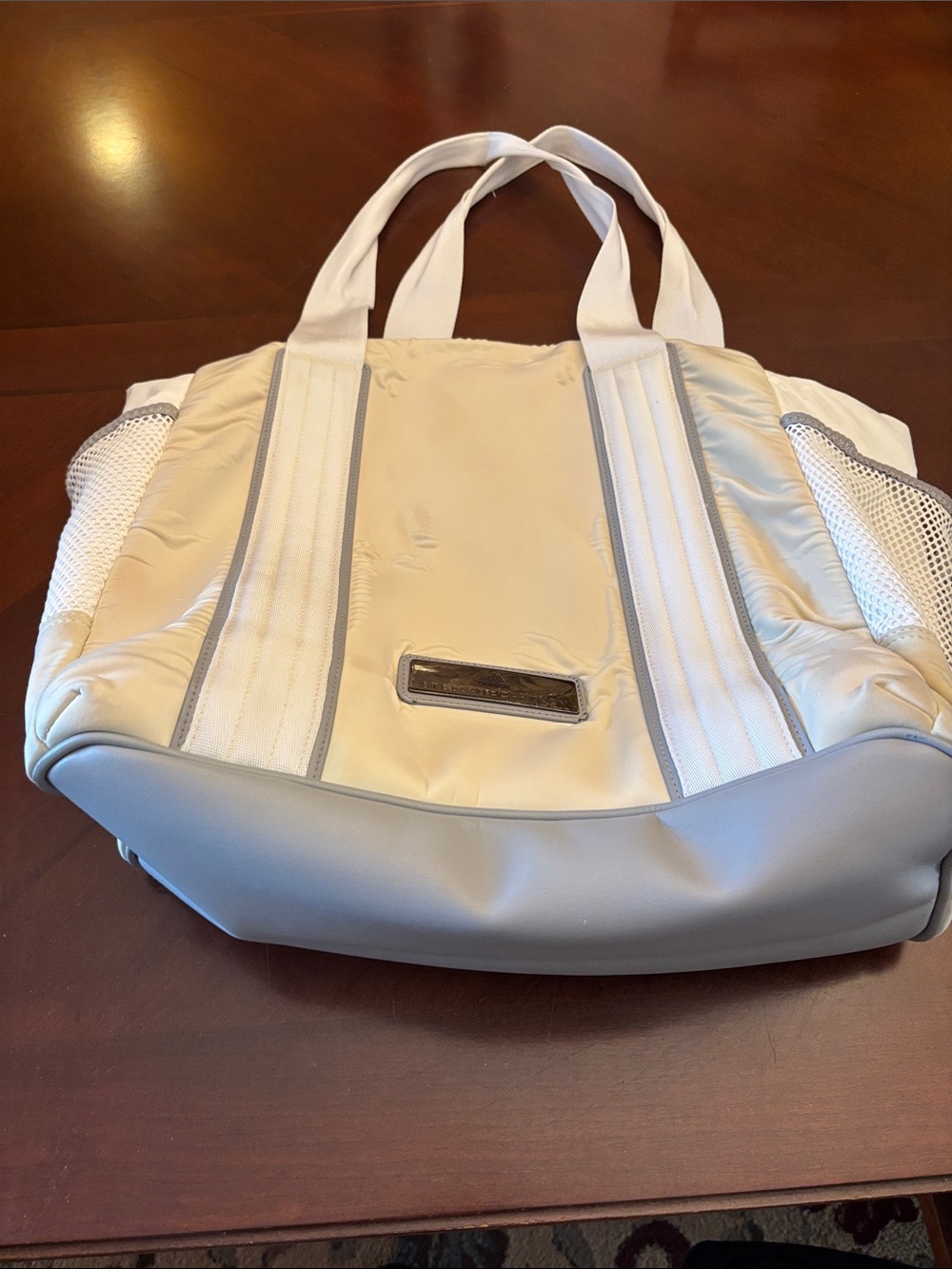 Adidas by Stella McCartney Cream and White Tote Bag